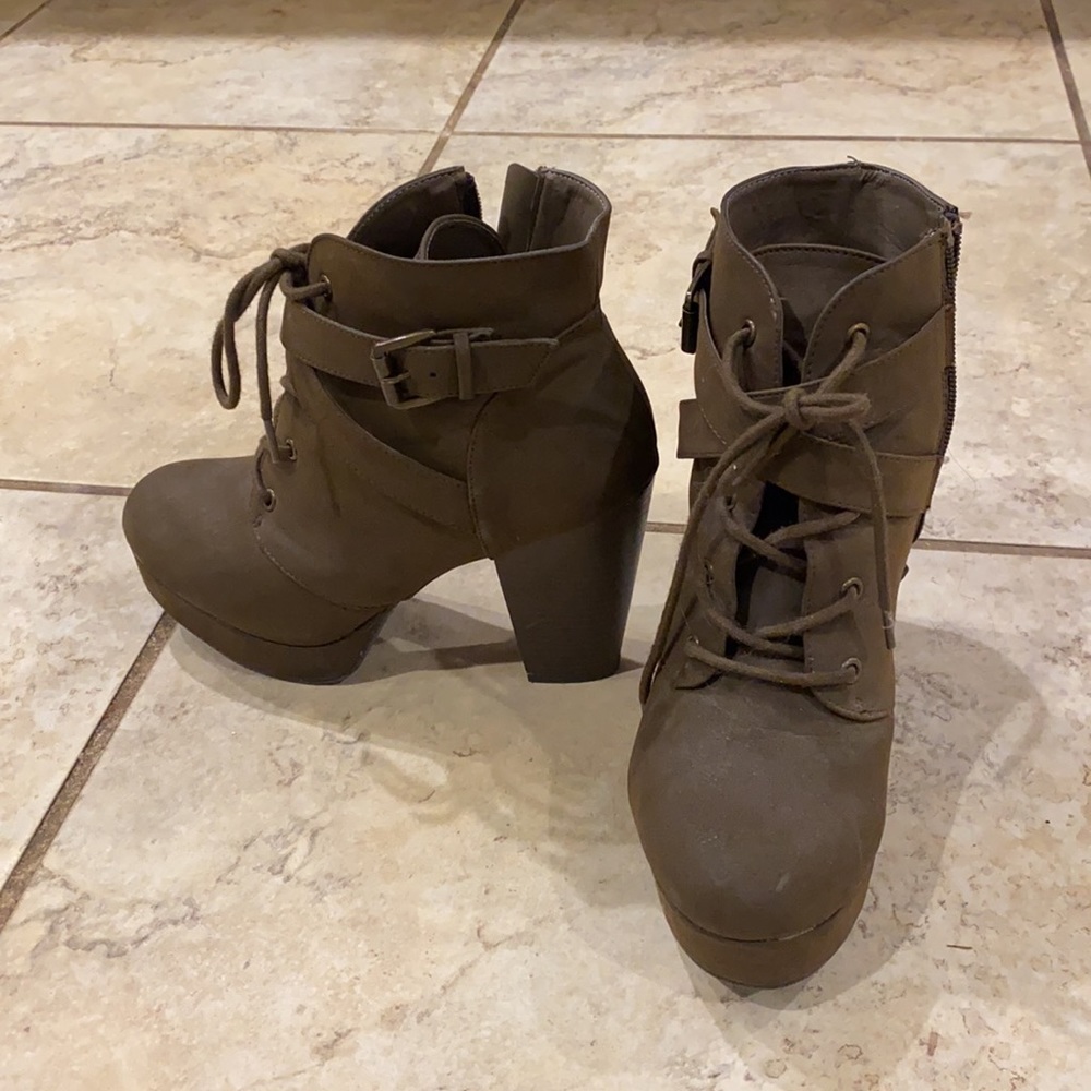 Army Green Platform Boots